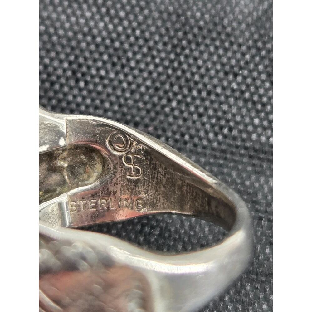 Vtg Native American Shubes Manufacturing Elephant Sterling Silver Ring Sz 6.25 - Picture 8 of 11